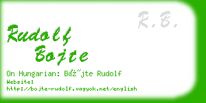 rudolf bojte business card